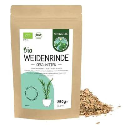 Abbildung von Weidenrinde geschnitten bio 250g von Alpi Nature, Tee lose, Weidenrindentee, Weidenrinden weiß zur Zubereitung und Kräutertee