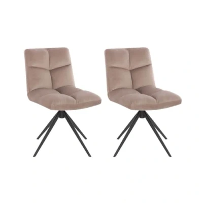 Abbildung von HOME DELUXE Esszimmerstuhl drehbar 2er 8er Set NODA (2 St), Gestell aus Edelstahl, Küchenstuhl, Bürostuhl