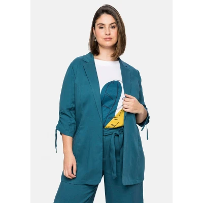 Abbildung von Sheego Blazer, Damen, Größe: 40, Dunkelpetrol