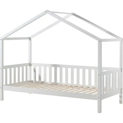 Abbildung von Vipack Hausbett &quot;Dallas&quot;, (Made in Europe), wahlweise mit Bettschublade oder Textilhimmel, Ausf. natur weiß