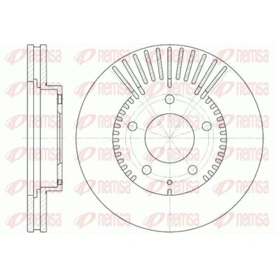 Abbildung von REMSA 6840.10 Bremsscheibe Vorderachse 274, 274 28 5 Belüftet MAZDA: Xedos 9, 6, MPV 2
