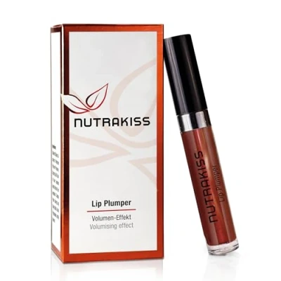 Abbildung von Nutrakiss Lip Plumper „Chestnut“ Natürlicher Booster mit Niacin (Vitamin B3) I Liquid Lipstick Lippen Lippenstift für volle Made in Germany 5ml