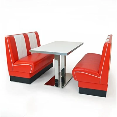 Abbildung von möbelland24 American Diner Set Viber 2X Sitzbank 120cm + Tisch