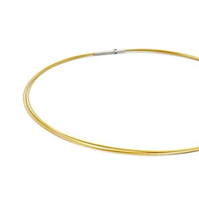 Abbildung von Heideman Halskette Damen Linea 1 oder 5 reihig aus hochwertigem Edelstahl silber gold farbend matt Kette für Frauen mit Doppeclip Verschluss Collier Charms und Schmuck Anhänger