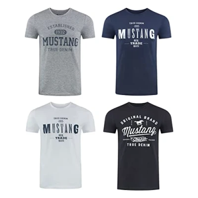 Abbildung von Mustang Tshirt print Mid grey melange, Herren, Größe: 3XL, melange
