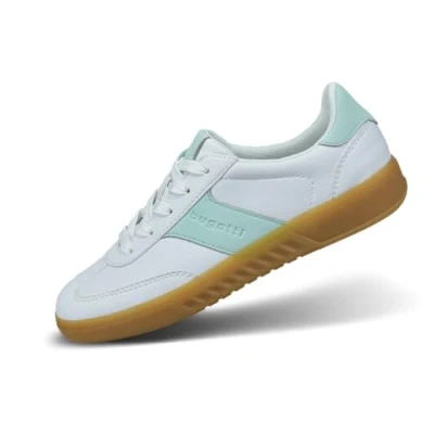 Abbildung von bugatti Sneaker low, Damen, Größe: 41, White/light green Schuhe