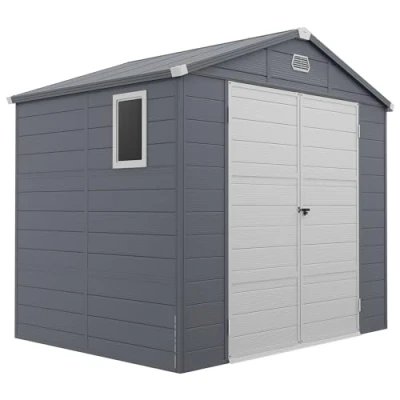 Abbildung von Outsunny Gerätehaus 4,1m3, Gartenhaus mit Pultdach, 240 x 190 180/228 cm