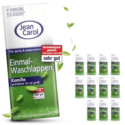 Abbildung von Jean Carol Einmal Waschlappen Kamille, 12er Pack (12 x 26 Stück)