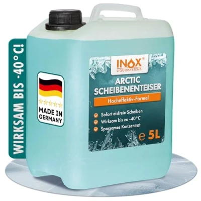 Abbildung von INOX Schnell wirkender Scheibenenteiser 2x5l Effektiver Nachfüller Scheiben Enteisen ohne Kratzen Schlierenfreies Scheibenenteisen Wirksam bis 40 Grad