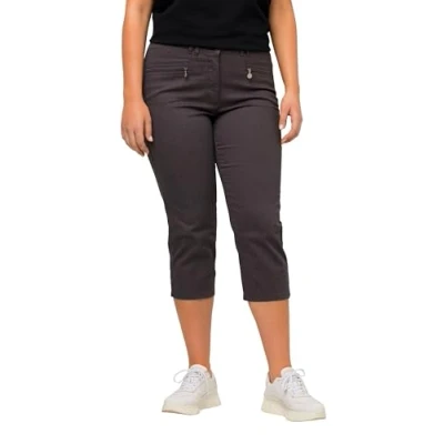 Abbildung von Ulla Popken, Damen, große Größen, Hose Mony, wadenlang, Zipptaschen, Stretch