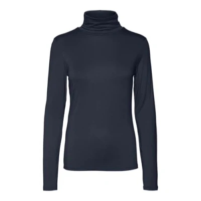 Abbildung von VERO MODA Damen Vmalberte Ls Rollneck Top JRS Noos Langarmshirt, Navy Blazer, XS