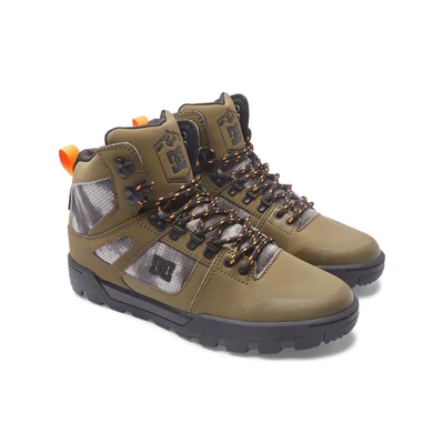 Abbildung von DC Shoes Pure Hi Wasserabweisende Lederstiefel für Männer Grün