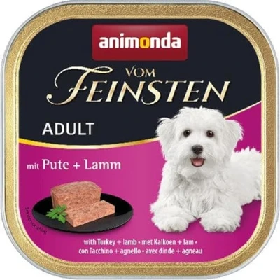 Abbildung von vom Feinsten Hundefutter nass mit Pute + Lamm (22 x 150g), ohne Getreide und Zucker von animonda, mitfrischen, fleischlichen Zutaten, Brown
