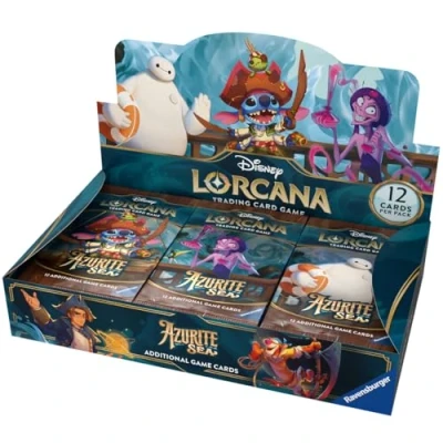 Abbildung von Disney Sammelkarte Lorcana Azurite Sea Booster Display Englisch