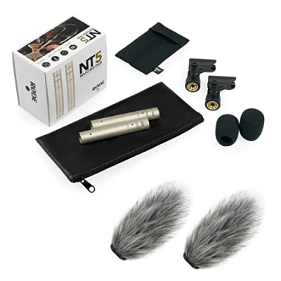 Abbildung von Rode NT5 MP Paar Stereo Mikrofon Set + 2X keepdrum WS04 Fell Windschutz