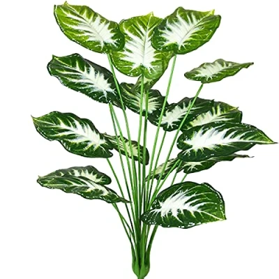 Abbildung von AIVORIUY Kunstpflanzen Zimmerpflanze Monstera Palme Baum Blatt Kunst Seidenblumen Real Touch Tropisch Pflanze Grün Künstliche Pflanzen Groß Dekopflanze Grünpflanze Büropflanze Deko Plastik