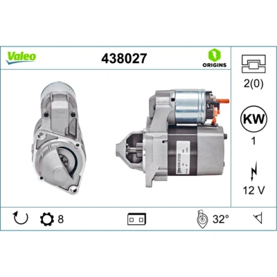 Abbildung von VALEO NEW ORIGINAL PART 438027 Anlasser 12 1 8 MERCEDES BENZ: A Klasse, B Klasse