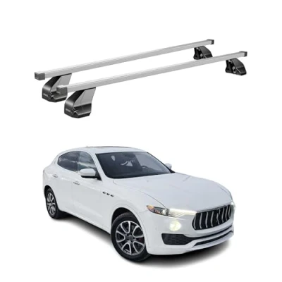 Abbildung von Menabo Stahl Gepäckträger Dachträger kompatibel mit Maserati Levante 2016 2024 Grau