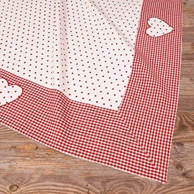 Abbildung von matches21 HOME &amp; HOBBY Tischdecke Mitteldecken LISE Landhaus 100 cm 2 Farben (1 tlg)