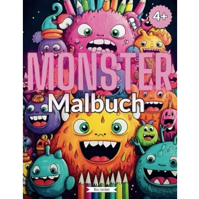 Abbildung von Monster Malbuch: Das ungeheuerlich niedliche Malbuch für Kinder ab 4 Jahren