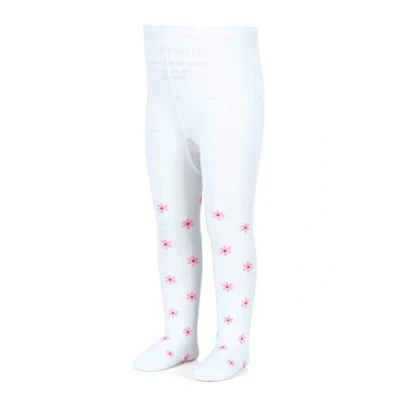Abbildung von Sterntaler Baby Mädchen Strumpfhose Kleinkind Blumen Babystrumpfhose, Kleinkindstrumpfhose aus Baumwolle weiß, 62