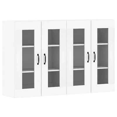 Abbildung von vidaXL Sideboard Wandschränke 2 Stk. Weiß Holzwerkstoff (2 St)