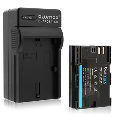Abbildung von Blumax LP E6N 2000mAh + Ladegerät passend zu Canon EOS 60D, 70D, 6D, 5D Mark III