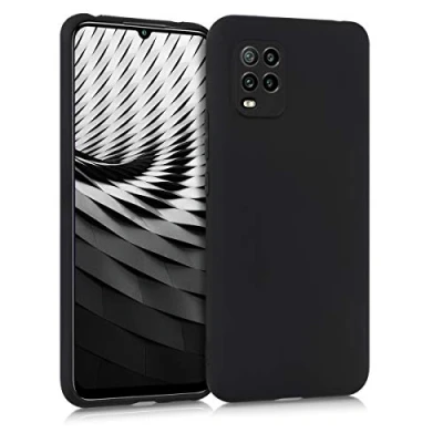 Abbildung von kwmobile Handyhülle kompatibel mit Xiaomi Mi 10 Lite (5G) Hülle Handy Case aus weichem Silikon in Schwarz matt