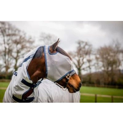 Abbildung von Mio Fliegenmaske Lunar Rock/Navy Warmblut