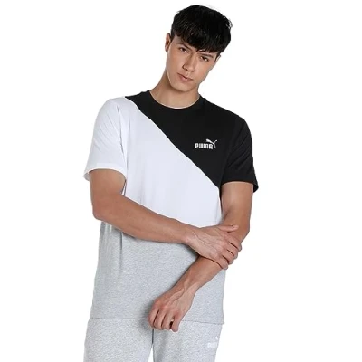 Abbildung von Puma Power CAT Tshirt print, Herren, Größe: Large, Light gray heather