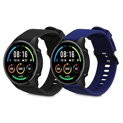 Abbildung von kwmobile Uhrenarmband 2x Sportarmband für Xiaomi Mi Watch / Color Sport, Armband TPU Silikon Set Fitnesstracker