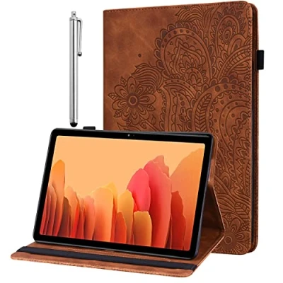 Abbildung von GLANDOTU Hülle für Lenovo Tab M8 (3./2./1. Gen) TB 8506F/TB 8506X/TB 8705F/TB 8705X mit Schutzfolie und Stylus Stift Ultra Dünn Standfunktion Flip Cover PU Leder (Braun)