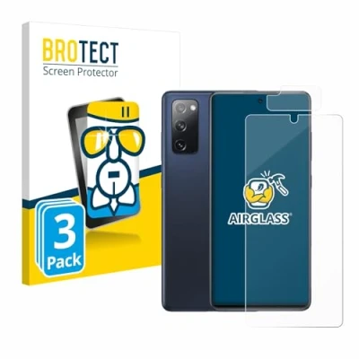 Abbildung von BROTECT Schutzglas für Samsung Galaxy S20 FE 5G (Display+Kamera) (3 Stück) Schutzfolie Panzer Folie Glas [Extrem Kratzfest 9H, Anti Fingerprint,