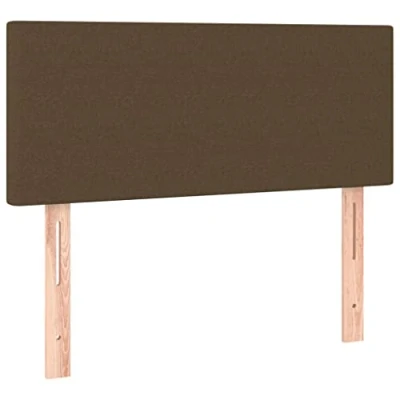 Abbildung von vidaXL Kopfteil, Bettkopfteil mit Holzbeinen, Höhenverstellbar Polsterkopfteil für Bett, Betthaupt Bettzubehör Schlafzimmer, Dunkelbraun 100x5x78/88 cm Stoff
