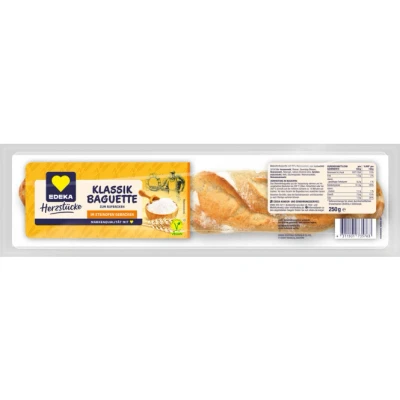 Abbildung von Edeka Herzstücke Klassik Baguette zum Aufbacken, 5er Pack (5 x 250g)