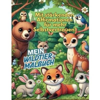 Abbildung von Mein erstes Waldtier Malbuch mit stärkenden Affirmationen für mehr Selbstvertrauen