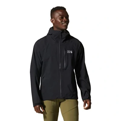 Abbildung von Mountain Hardwear Herren Stretch Ozonic Jacke Regenjacke, Schwarz, L