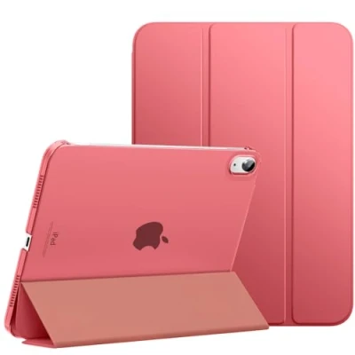 Abbildung von MoKo Hülle für ipad 10. Generation 2022, 10,9 Dünne Leichte PU Leder Tablet mit Auto Schlaf/Aufwach Funktion Transluzente PC Rückseite, Null