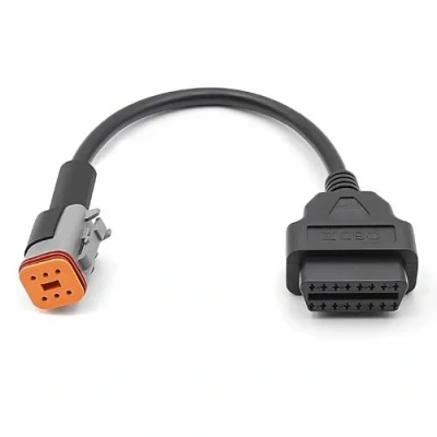 Abbildung von Bolwins I15CS Diagnosekabel Adapter 6 Pin Motorrad auf OBD II 16 Adapterkabel passend für Harley Davidson zu OBD2 Diagnoseadapter, 32 cm