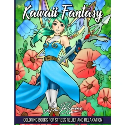 Abbildung von Kawaii Fantasy Coloring Book: An Adult Book Featuring Cute Witches, Fairies, Mermaids and More!