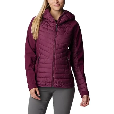 Abbildung von Columbia Powder LITE Hybrid Hooded Jacket Outdoorjacke, Damen, Größe: XS, Marionberry