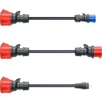 Abbildung von go e Adapterset für Gemini Flex 22 kW Ladestation auf CEE rot 32A / blau 16 A 230V Haushaltssteckdose