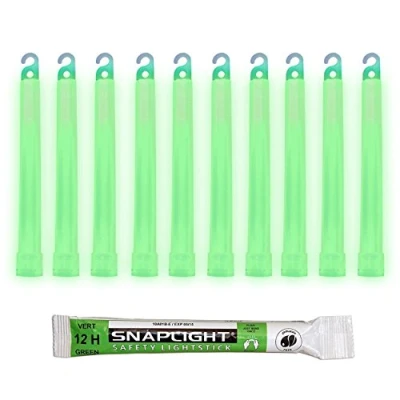 Abbildung von Cyalume SnapLight Grün KnickLichter Glow Sticks 15cm 6 Inch Industrial Grade Leuchtstab, Ultra helle Light mit Leuchtdauer 12 Stunden (100 er Pack)