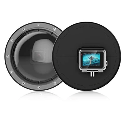 Abbildung von Suptig Kuppel, Kuppelanschluss, Unterwasserkuppel, kompatibel mit GoPro Hero 7 Black 6 5 2018, wasserdicht 30 m