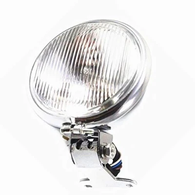 Abbildung von 5 &quot;Motorrad Front High/Low Lauflicht Scheinwerfer Licht Für Harley Honda Kawasaki Suzuki Yamaha Cafe Racer Vintage Retro Bobber CB Old School Custom (Chrom/klar)