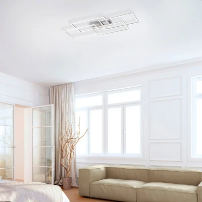 Abbildung von LED Deckenleuchte Iven, dim, stahl, 95x51,5cm