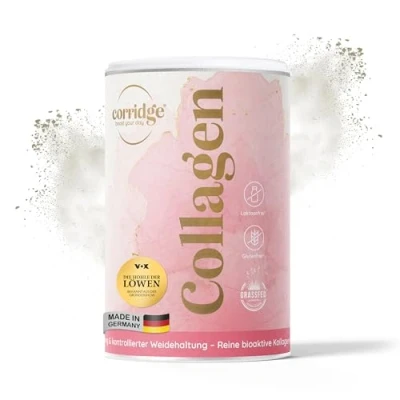 Abbildung von Corridge Premium Collagen Pulver 300g Bioaktives Kollagen hydrolysiertes Rinderkollagen Peptide Typ 1 &amp; 3 Weidehaltung Grasfütterung Collagenpulver Geschmacksneutral Leicht Löslich