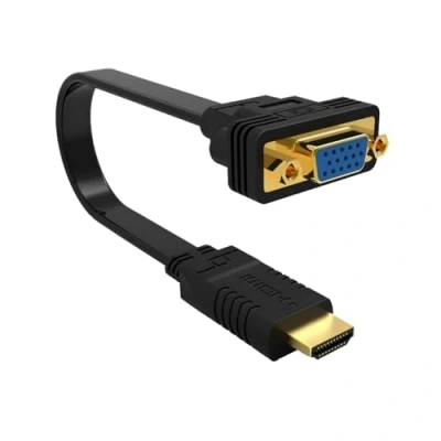 Abbildung von Ewent HDMI auf VGA Adapter Full HD 1080p 60Hz Konverter Stecker Buchse für PC, Laptop, Chromebook, Raspberry Pi, TV Box, Stick, Projektor und viele mehr, 15 cm, EW9869