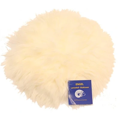 Abbildung von Reissner Lammfelle Sitzauflage DIANA 34 WEI Schaffell hochwollig rund 34cm Weiss