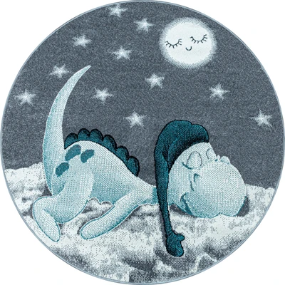Abbildung von Ayyildiz Teppiche Kinderteppich &quot;Bambi 840&quot;, rund, Drachen Motiv, Kurzflor